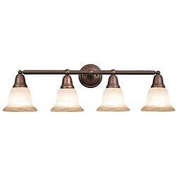 Woodbridge Lighting Hudson Glen 4-light Marbled Bronze Bath Bar