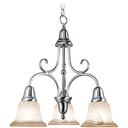 Woodbridge Lighting Hudson Glen 3-light Satin Nickel Chandelier