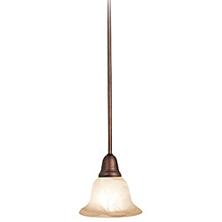 Woodbridge Lighting Hudson Glen 1-light Marbled Bronze Mini Pendant