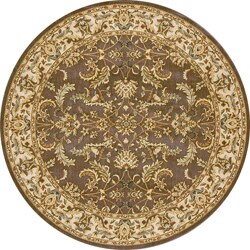 Dorchester Chocolate/ Beige Powerloomed Rug (7'7"Round)
