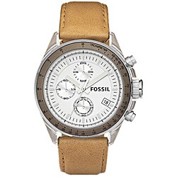 Fossil Men's 'Decker' Leather Strap Chronograph Watch