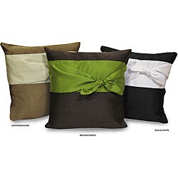  Audrey Bow Faux Silk Pillow
