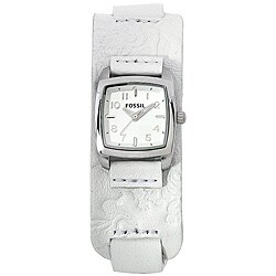 Fossil Women's Embossed Leather Analog Watch