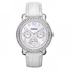 Fossil Women's 'Imogene' Leather Strap Multifunction Watch