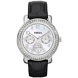 Fossil Women's 'Imogene' Leather Strap Multifunction Watch
