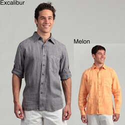 Natural Blue Men's Linen Shirt