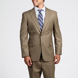 Tommy Hilfiger Men's Trim Fit Tan Sharkskin 2-button Suit