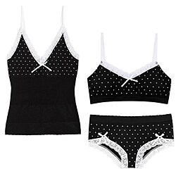 Biatta Printed Dot Cami Bralette & Hipster Set