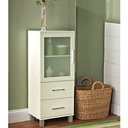 Frosted Pane 2 Drawer Linen Cabinet