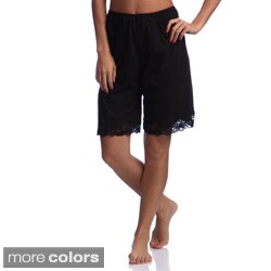 Illusion's Women's Cotton Lace Detail Trouser Slip
