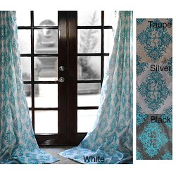 Zarya Grommet Flocked Curtain Panel 96 in