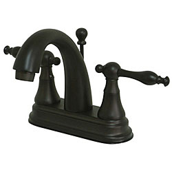 Classic Two-Handle Oil Rubbed Bronze Bathroom Faucet