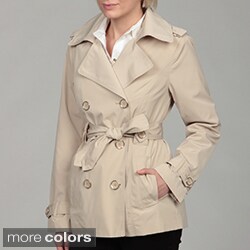 London Fog Women's Double-breasted Belted Coat