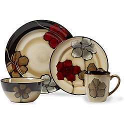 Pfaltzgraff Painted Poppies Dinnerware Set 16 pc