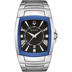 Bulova Men's Diamond Stainless Steel Watch