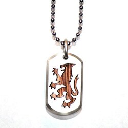 Fine Grade Pewter Bico Lion Heart Necklace