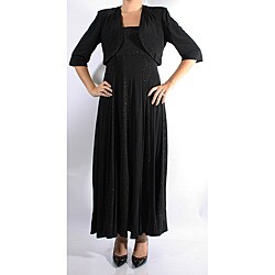 R & M Richards Glitter Panel Jacket Dress 