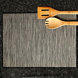 Silver/Black Cambria Placemats (Set of 6)