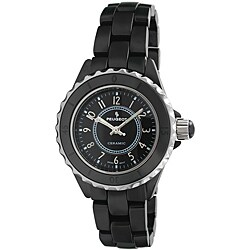 Peugeot Women's Swiss Ceramic Black Sport Bezel Watch