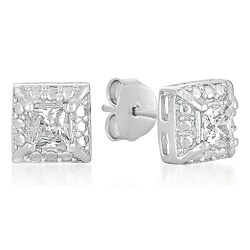 Princess-cut Square Cubic Zirconia Earrings