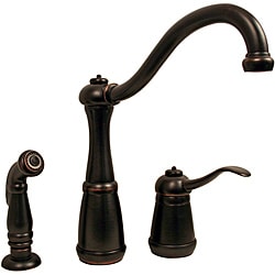 Price Pfister Marielle Tuscan Bronze Single Handle Kitchen Faucet with Spray
