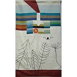 Crewelwork Tapestry Wool Chainstitch Rug (3' x 5') (India)