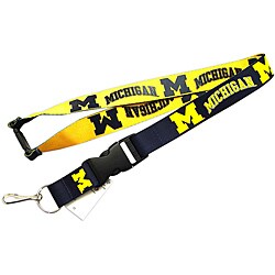 Michigan Wolverines Reversible Lanyard Keychain Ticket ID Holder