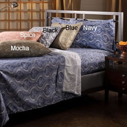 Harbour Paisley Full-size Microfiber Sheet Set