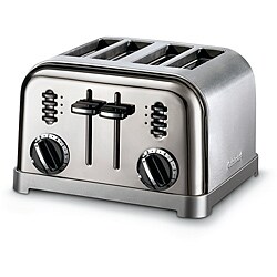 Cuisinart CPT-180BCH Brushed Stainless/Black Metal Classic 4-Slice Toaster