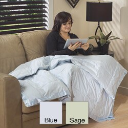 Down Alternative Oversized Satin Trim Twin Blanket
