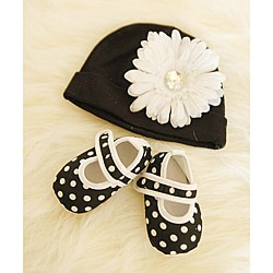 Black and White Polka Dot Baby Gift Set