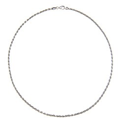 Sunstone Sterling Silver 20-inch Rope Chain Necklace
