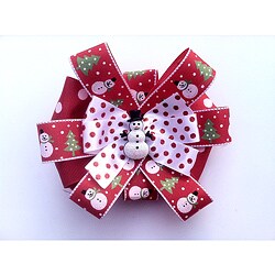 Lil Sweety's Bowtique Girl's 'Christmas and Winter Snowman' Hair Bow and Headband Set