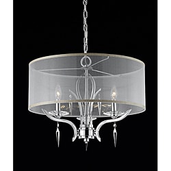 Triarch International Transitional 3-light Chrome Finish Pendant
