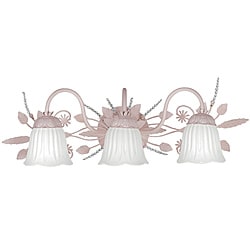 Crystorama Paris Flea Market 3-Light Blush Finish Bath Light