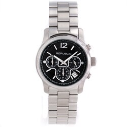Republic Women's Stainless Steel Chronograph Watch
