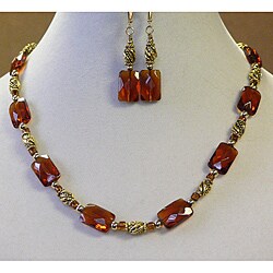 Palmtree Gems 'Sienna Dawn' Necklace and Earring Set