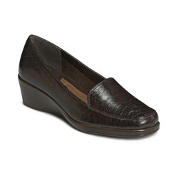 A2 by Aerosoles Women's Dark Brown Wedge Dress Shoes