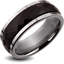 Carbide Black Multi faceted Spinner Ring (8 mm)