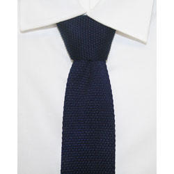 H. Luzzario & Co Men's Navy Silk Knit Tie
