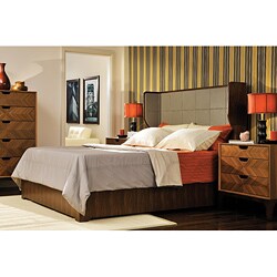 Ellis Leather Shelter Eastern King-size Bed