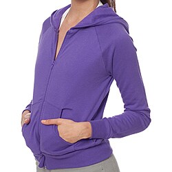 American Apparel Women's Purple California Fleece Zip Hoodie (Extra Small)
