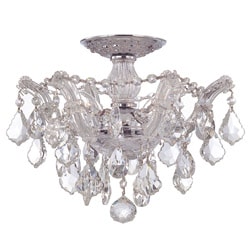 Crystorama Maria Theresa 3-light Semi-Flush in Chrome