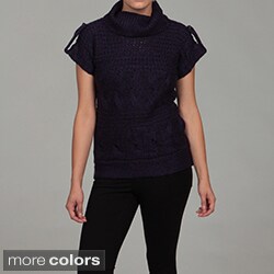 Carducci Women's Marled Yarn Tab Sleeve Tunic Sweater FINAL SALE