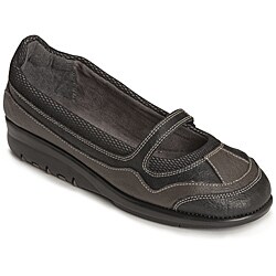 A2 by Aerosoles Women's 'Push Forward' Black Combo Flats