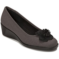A2 by Aerosoles Women's 'System' Grey Fabric Slip-on Wedges