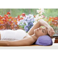 DreamTime Sage Velvet Neck Roll