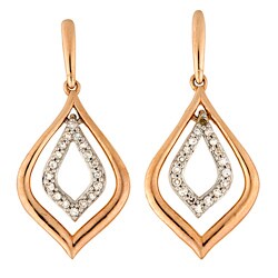 10k Rose Gold 1/4ct TDW Diamond Earrings (H-I, I3)