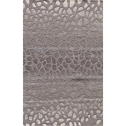 Hand-tufted Metropolitan Stones Silver Wool Rug (3'6 x 5'6)