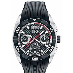 ESQ by Movado Men's Swiss Chronograph Octane Black Silicone Strap Watch